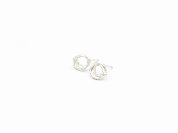 Fused Sterling Circle Studs
