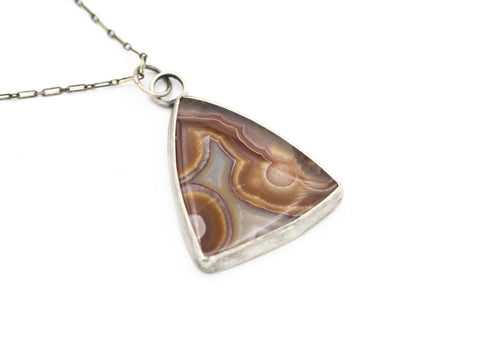 Laguna Agate and Sterling Pendant