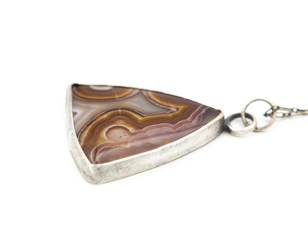 Laguna Agate and Sterling Pendant